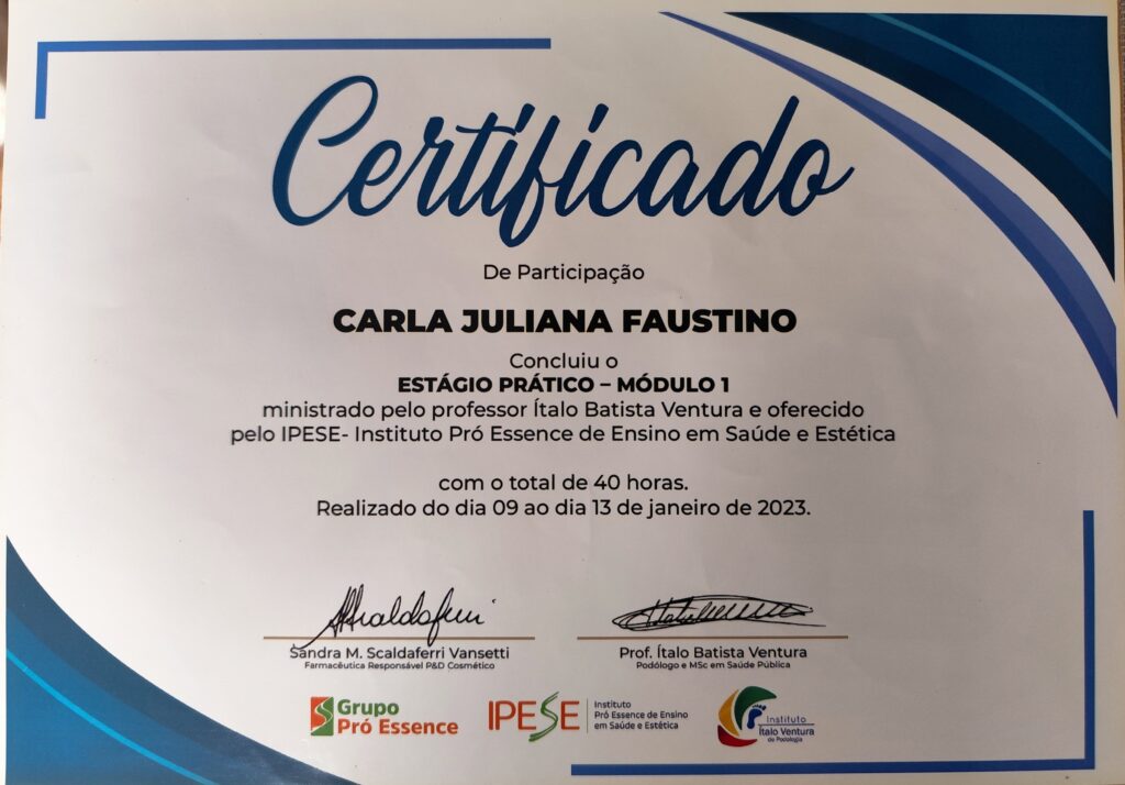 Estágio Prático - Módulo I.
09 ao 13_Janeiro_2023.